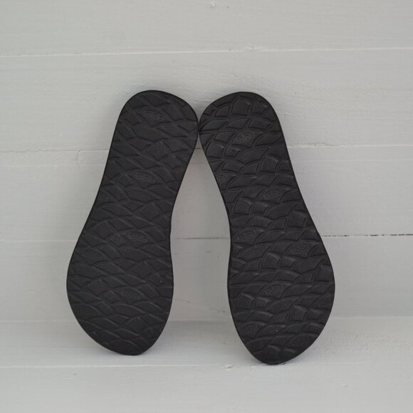 Flojos Black Flip Flops Women's 8 Thong Sandals Summer Shoes Pink - Picture 7 of 8